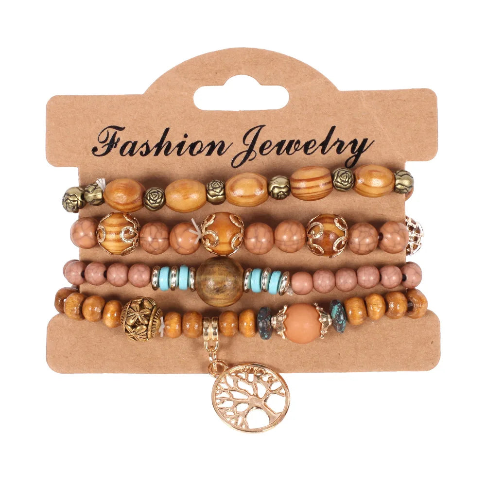 Ensemble de bracelets bohème en perles faites à la main pour femmes, chaîne de perles colorées d'été, accessoires de bijoux Boho pour hommes