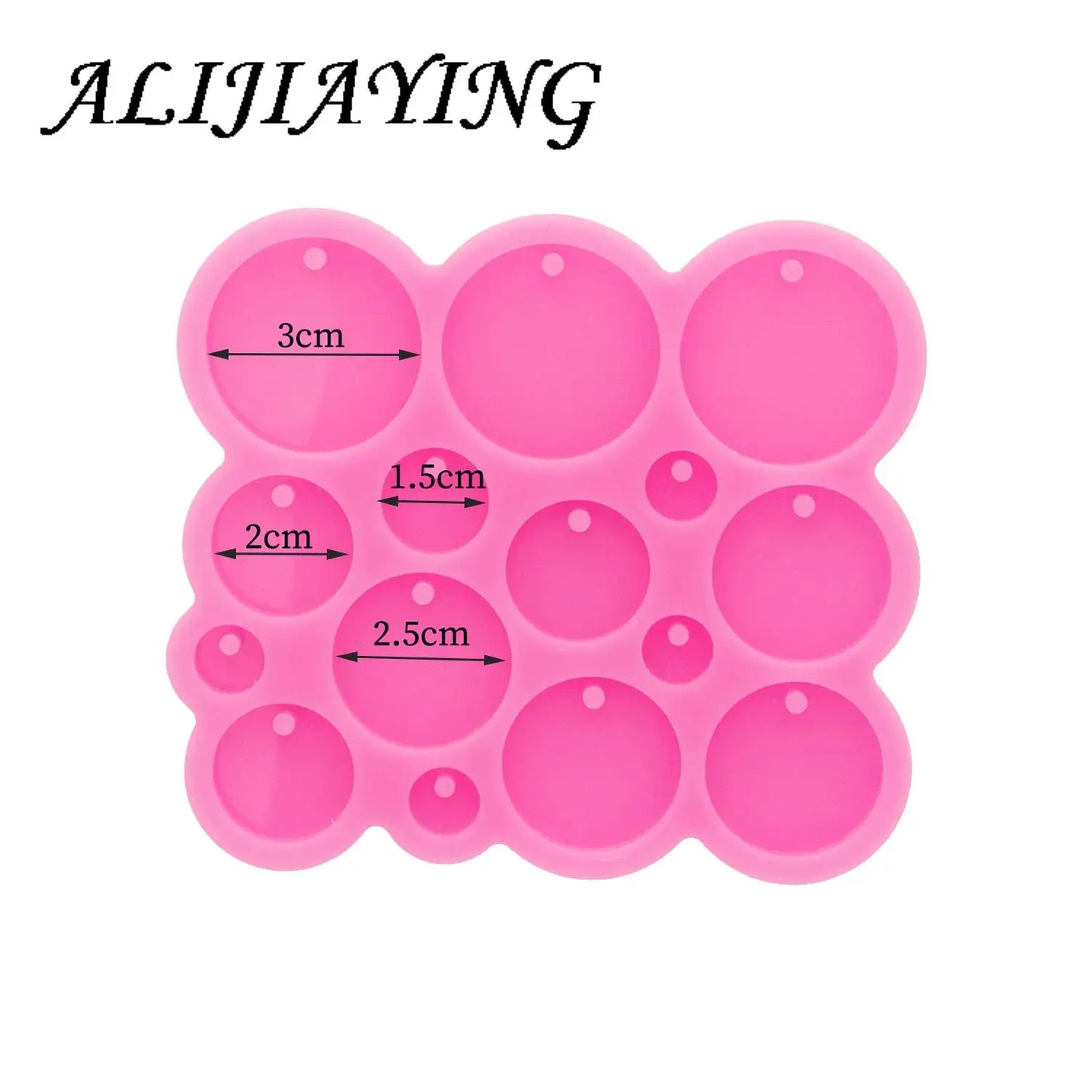 Moule rond en Silicone pour porte-clés pour résine époxy