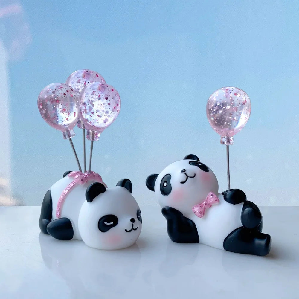 Ballon, animaux, créatif en résine, Animal Panda, décoration de voiture, ours, affichage d'ordinateur de maison, décoration de gâteau, cadeau de saint valentin