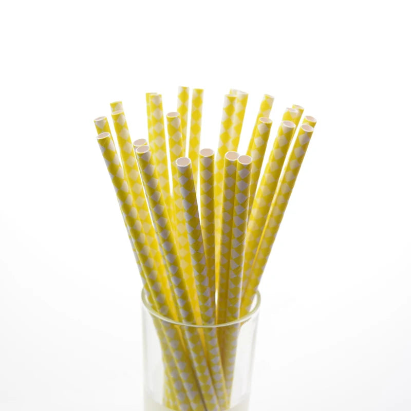 Lot de 25 pailles en papier noir, motif étoiles, rayures, moustache, zèbre, pour décoration de fête prénatale, mariage, anniversaire, Halloween