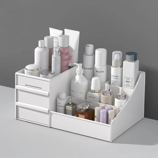 Drawer Makeup Box Organising Plastic Shelf Cosmetic Skin Care Dresser Desktop Storage Box Display Racks