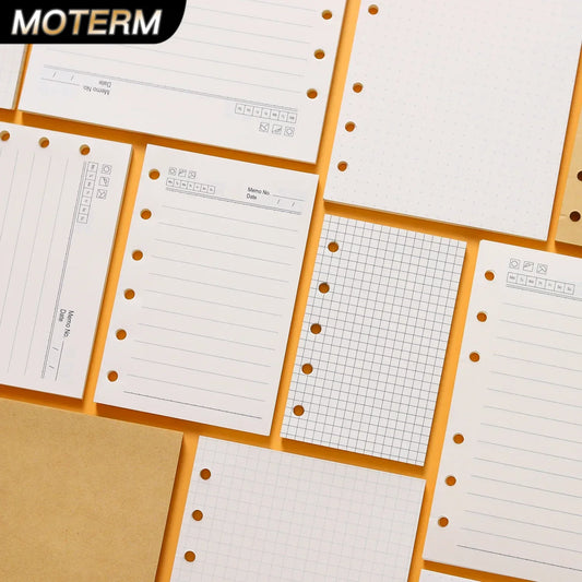 Classeur à anneaux de haute qualité, carnet de notes personnel A5, A6, A7, A8, recharges, feuilles mobiles, spirale, agenda, planificateur, noyau interne, papier 100g