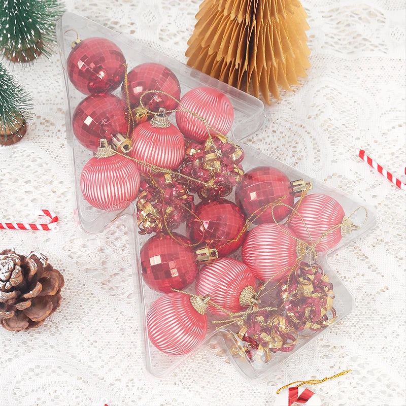 Boules de Noël de 4cm, 17 pièces, décorations d'arbre de Noël
