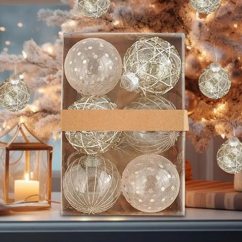 Boule de Noël à suspendre, ensemble de 6
