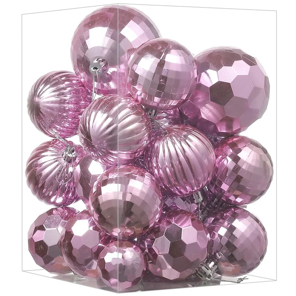 30 pièces 4-8CM grandes boules de Noël suspendues arbre de Noël pendentif