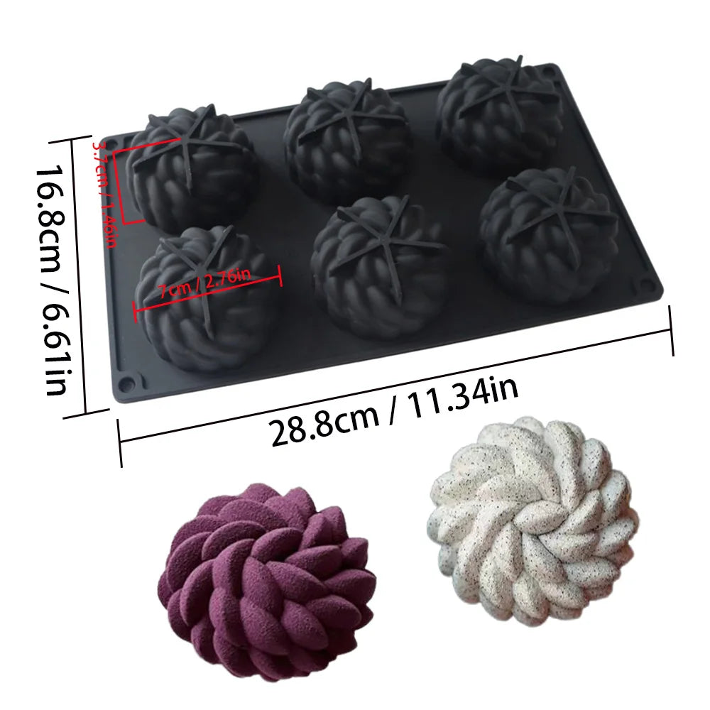 Moules à gâteaux en Silicone de qualité alimentaire, motif floral