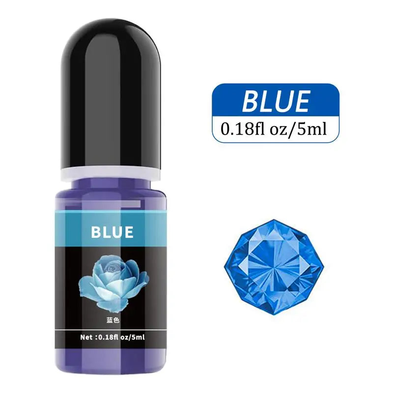 Pigment de résine d'élection xy, liquide, colorant de résine UV, tournant transparent pour résine UV, colle AB, coloration bricolage, fabrication de bijoux d'art, 5ml