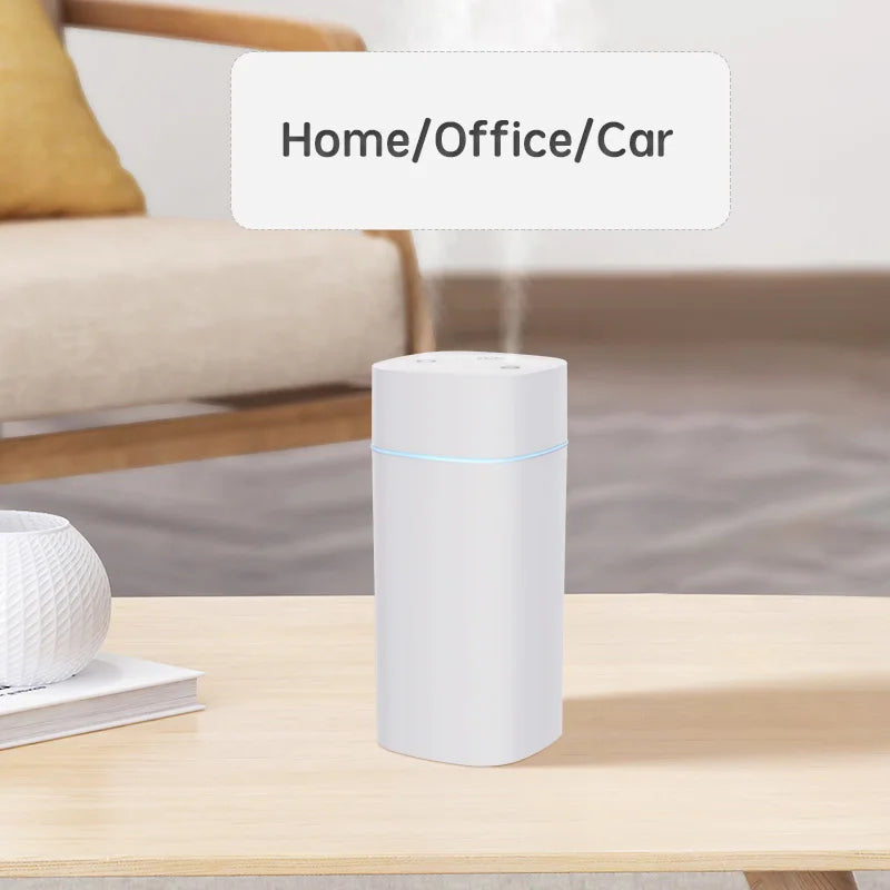 Humidificateur d'air USB, Double Port de pulvérisation, huile essentielle, 600ml, aromathérapie, brumisateur frais, purifie pour le bureau et la maison