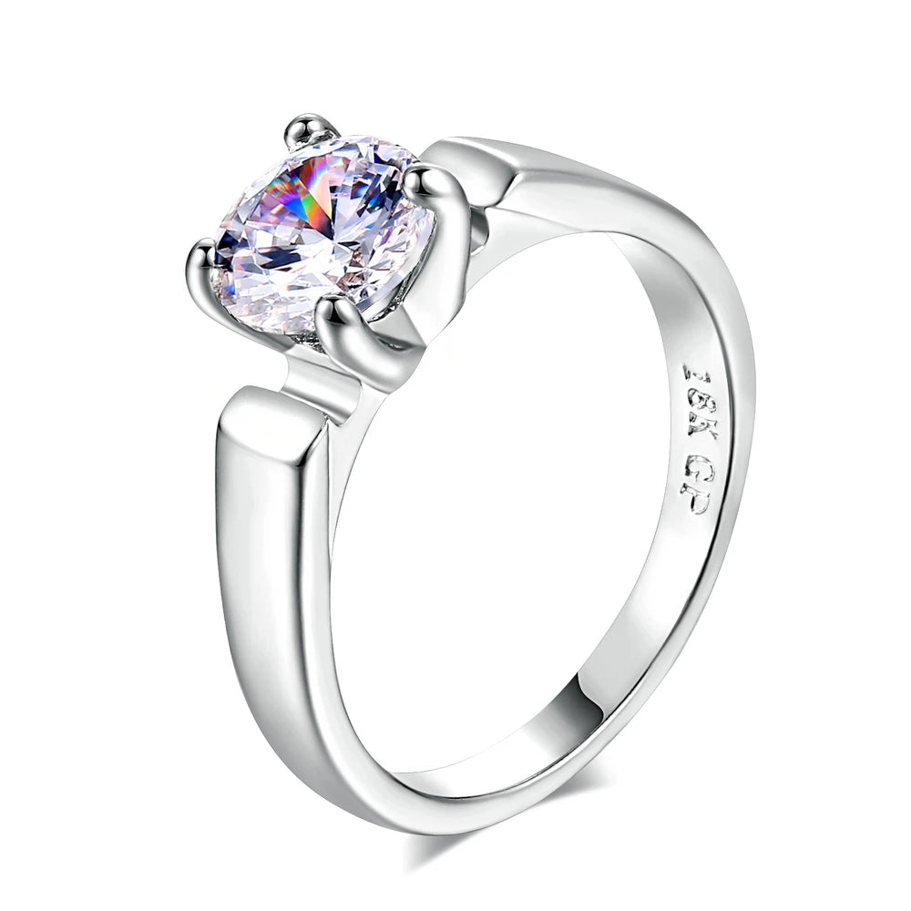 Bague de mariage en Zircon pour femmes, anneau de fiançailles, cubique, or Rose, tendance, bijoux, cadeaux, R249