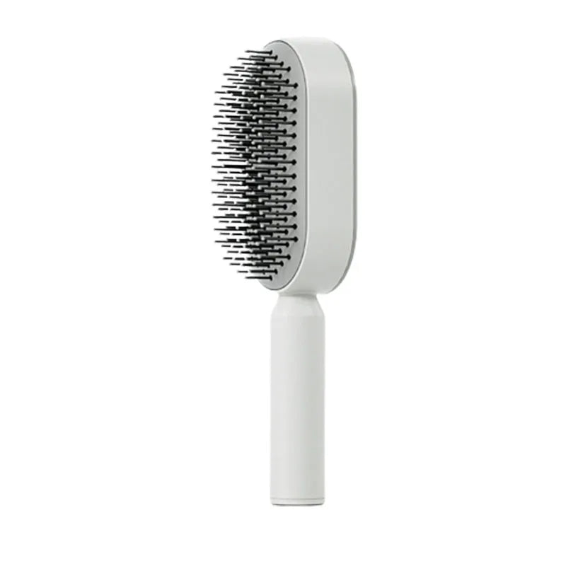Peigne à cheveux Airbag Central, brosse à cheveux démêlante autonettoyante pour femmes, lisse, antistatique, Massage du cuir chevelu, livraison directe