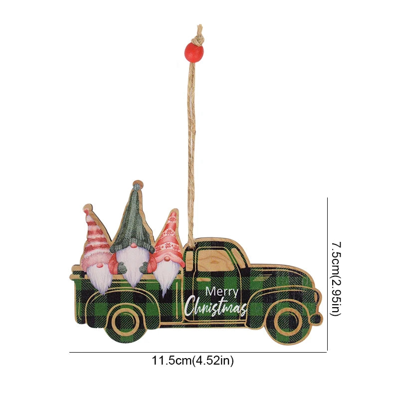 Ornement de bureau d'arbre de Noël en bois