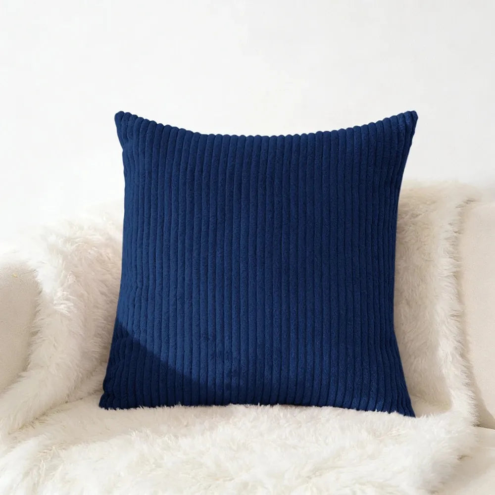 Housse de coussin en velours côtelé, grande taille 70x70 65x65