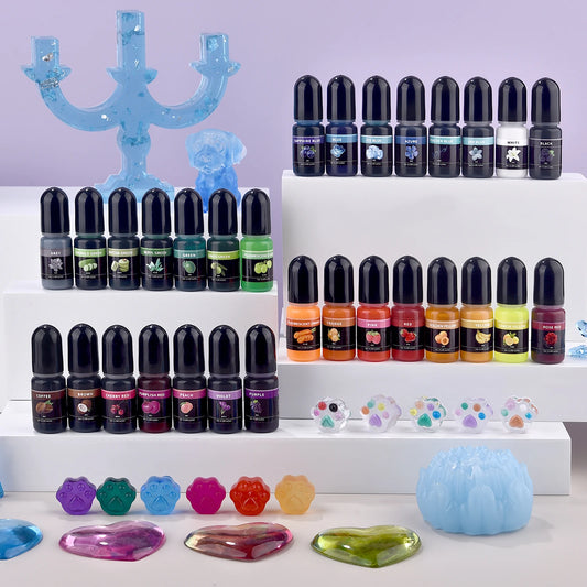 Pigment de résine d'élection xy, liquide, colorant de résine UV, tournant transparent pour résine UV, colle AB, coloration bricolage, fabrication de bijoux d'art, 5ml