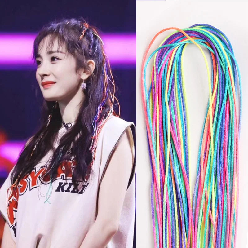90 cm mélange coloré 4-30 pièces tresses de cheveux brins de corde pour tresses africaines filles bricolage queue de cheval tresses femmes style cheveux accessoires