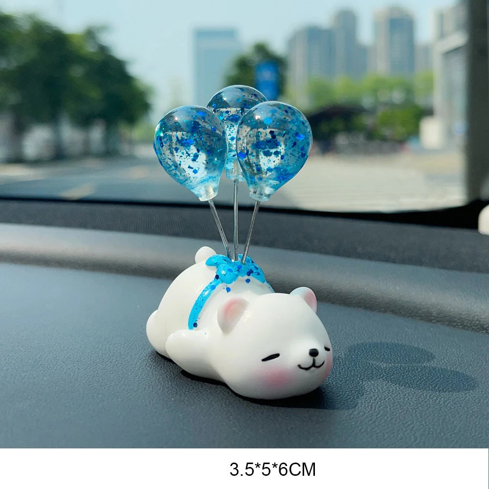 Ballon, animaux, créatif en résine, Animal Panda, décoration de voiture, ours, affichage d'ordinateur de maison, décoration de gâteau, cadeau de saint valentin