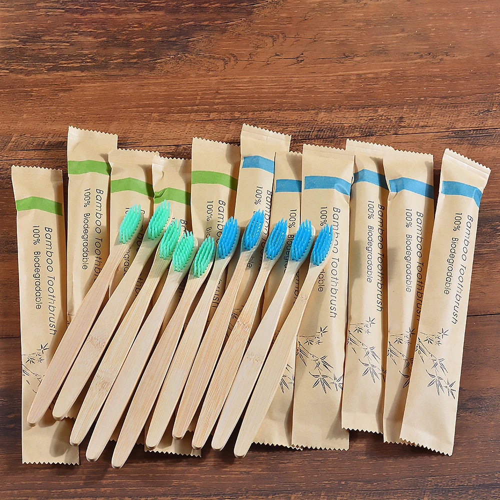 10 Piece Soft Bristles Bamboo Toothbrush Eco Friendly Vegan Tooth Brush Escova De Dente Cepillo De Dientes Bambu Brosse A Dent
