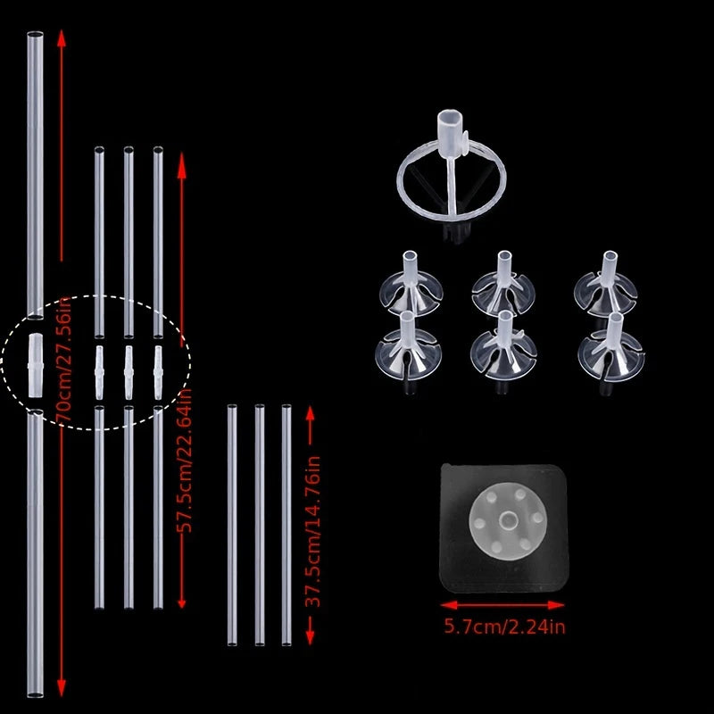 Support de ballons de table à 7 tubes, accessoire de décoration événementiel pour mariages, baby-showers et anniversaires