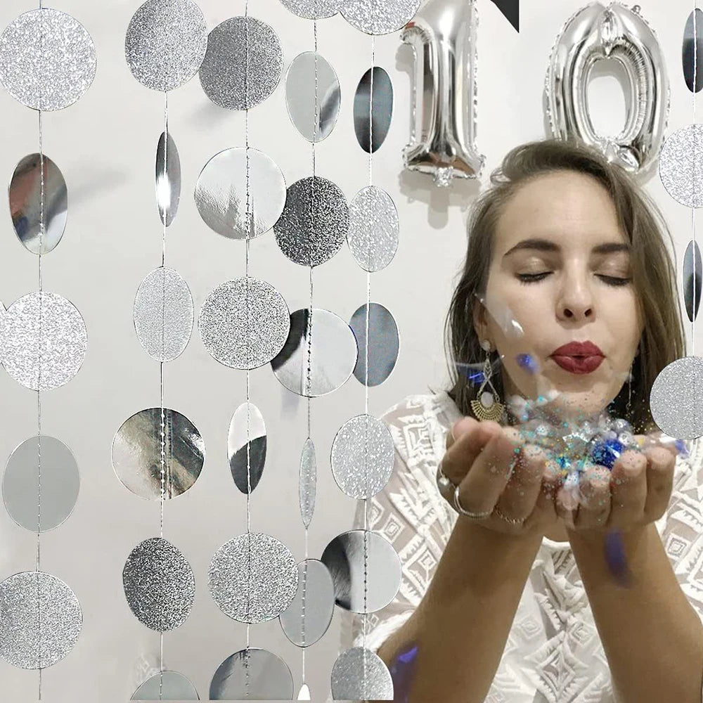 Guirlande de bannière en papier Champagne or à paillettes de 4M, décoration de joyeux anniversaire pour adultes, enfants, garçons et filles, décor de fête prénatale et de mariage