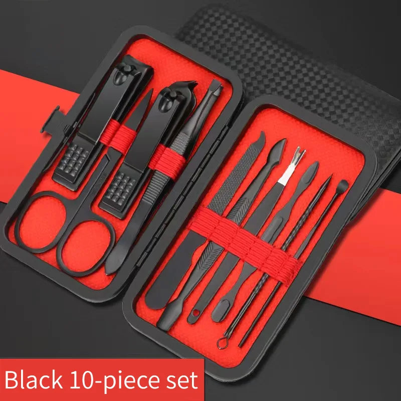 Ensemble d'outils de beauté pour manucure et pédicure, coupe-ongles, coupe-ongles, couteau à éplucher les oreilles, T