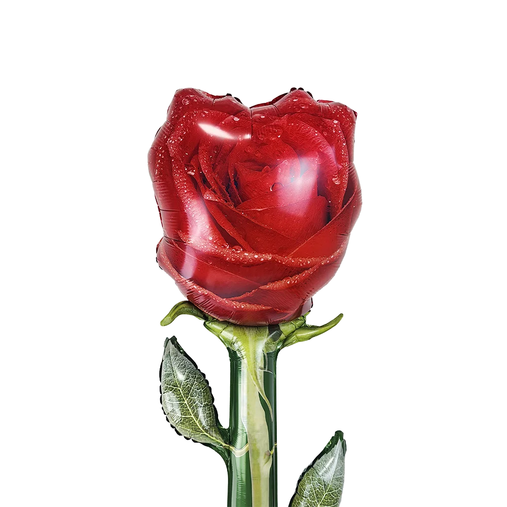 Grands ballons roses rouges de mariage, ballons en aluminium en forme de fleur de Rose, décorations cadeaux d'anniversaire pour la fête des mères, cadeaux d'anniversaire