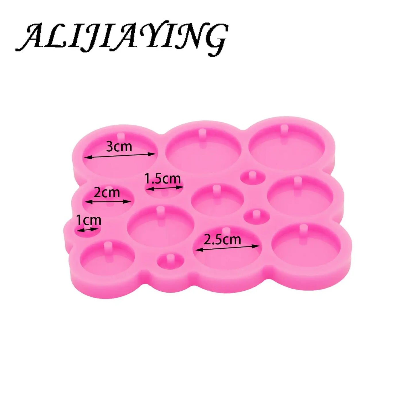 Moule rond en Silicone pour porte-clés pour résine époxy