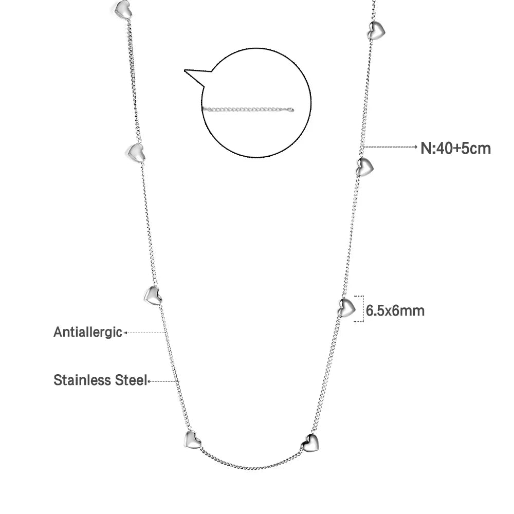 LUXUKISSKIDS Vintage coquille forme pendentif colliers filles/femmes bijoux en acier mode Couple chaîne collier ras du cou