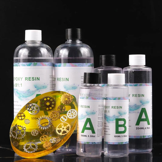 Moule en silicone UV pour décoration de bijoux à bricoler soi-même, résine Xy AB, adhésif, haute transparence, jaunissement, artisanat, cadeau, accessoires, élection, 1:1