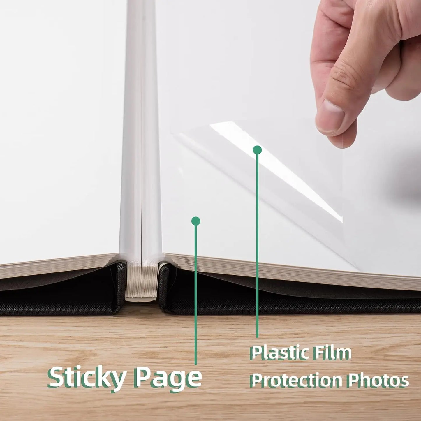 Album Scrapbook auto-adhésif pour photos 4 × 6 5 × 7 8 × 10, couverture en lin magnétique, 40 pages, cadeau de mariage familial avec stylo en métal et