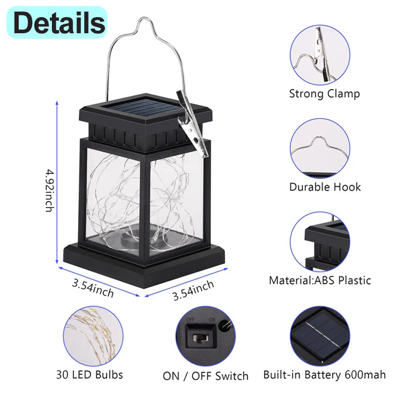 Lanternes solaires à LED pour extérieur, panneau de sol, bougie Terraza, extérieur, intérieur, balcon, oiseaux, décoration d'éclairage pour jardin