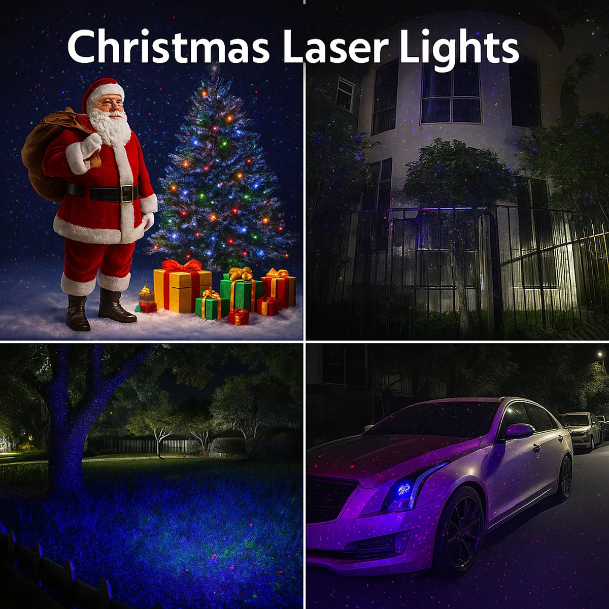 ALIEN mobile statique rouge vert bleu points étoile noël Laser douche projecteur extérieur jardin étanche vacances arbre de noël lumière