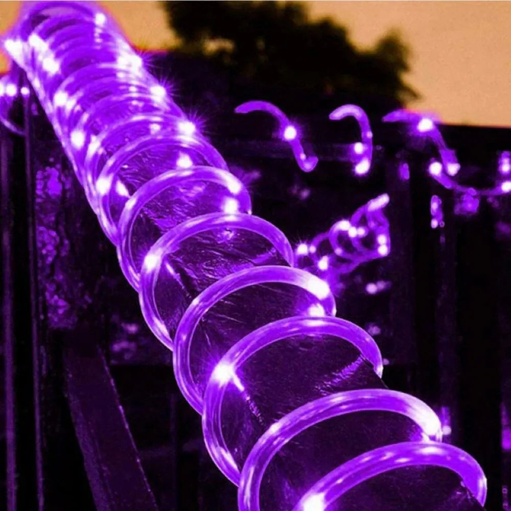 Corde solaire lumières solaire lumière LED chemin pont extérieur jardin solaire chaîne lumières étanche bandes d'éclairage extérieur 8 Modes d'éclairage