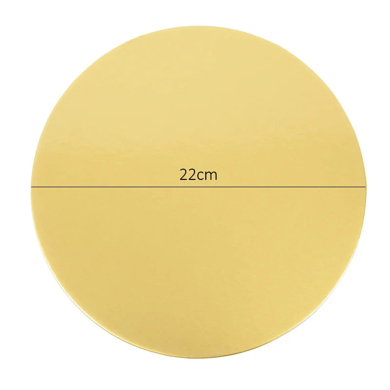 Planches à gâteaux rondes dorées et argentées, 10/16/22/26cm, Base en carton circulaire, plateau à Dessert pour cupcakes, fournitures de décoration de gâteaux pour fête d'anniversaire