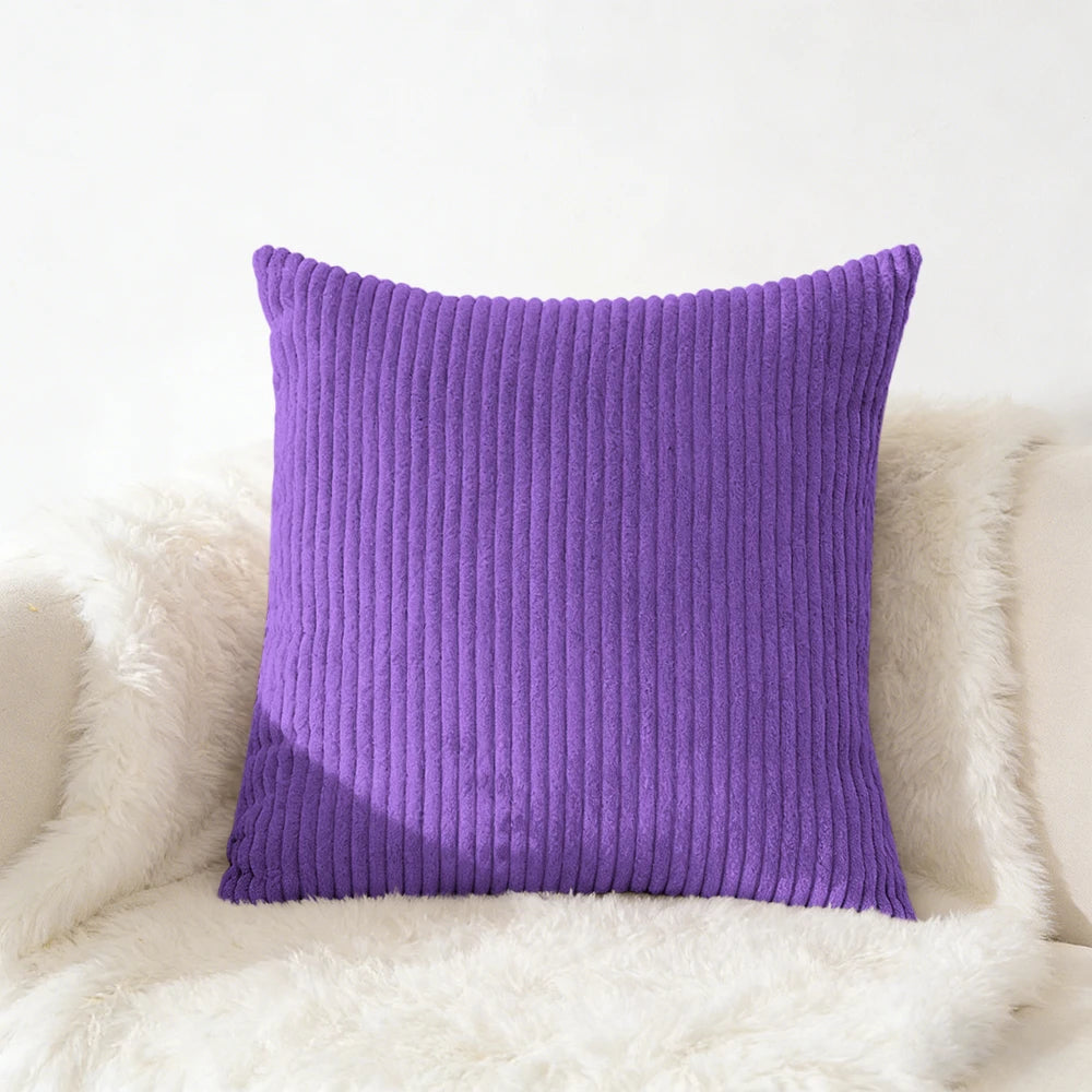 Housse de coussin en velours côtelé, grande taille 70x70 65x65