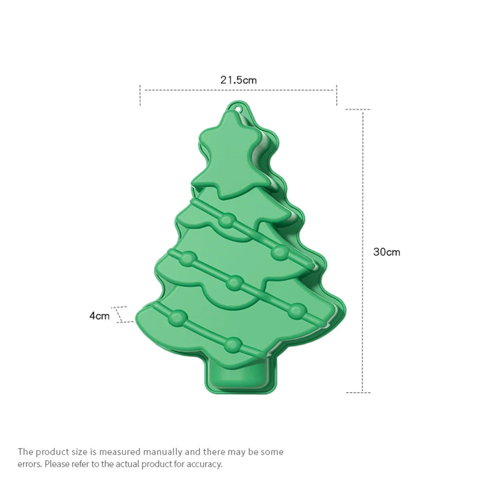 Moule à Chocolat en Silicone pour Décoration de Gâteaux, Ustensiles de Cuisson, DIY, Arbres de Noël, Bonhomme de Neige, Cadeaux, Accessoires