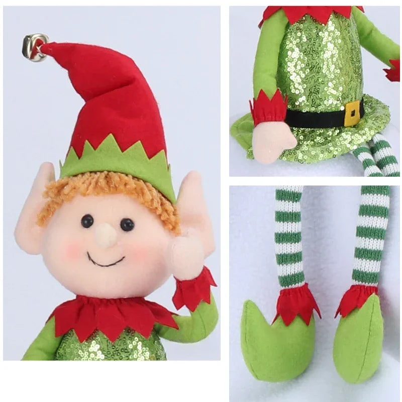 Grandes poupées elfe de Noël à longues jambes de 65cm, pendentifs pour enfants, cadeaux, décoration de Noël