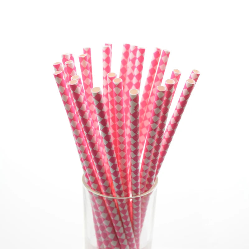 Lot de 25 pailles en papier noir, motif étoiles, rayures, moustache, zèbre, pour décoration de fête prénatale, mariage, anniversaire, Halloween