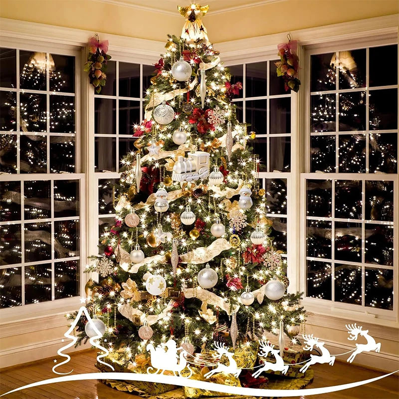 Ensemble d'ornements de boules de Noël, 1 boîte de 3 à 6cm, pendentif suspendu pour arbre de Noël