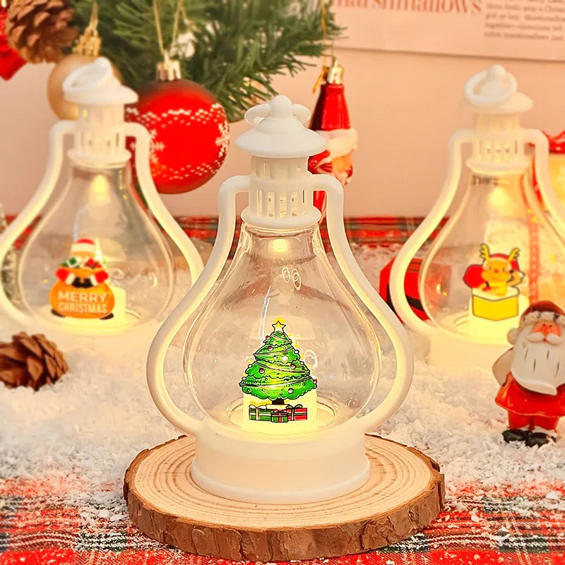 Lanterne portable LED pour sapin de Noël