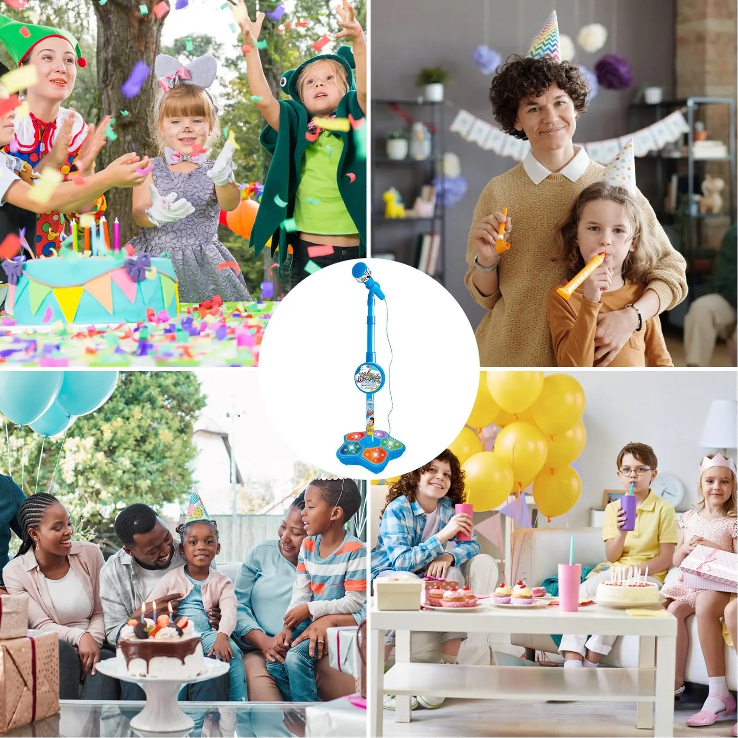 Haut-parleur de Microphone Musical avec chanson populaire, Instrument de musique, jouets éducatifs d'entraînement cérébral, cadeau d'anniversaire pour fille et garçon