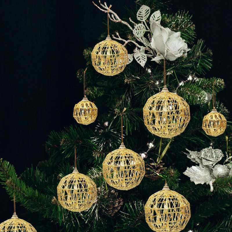 Boule Dorée de Noël, 3,6 Pièces, décorations d'Arbre de Noël