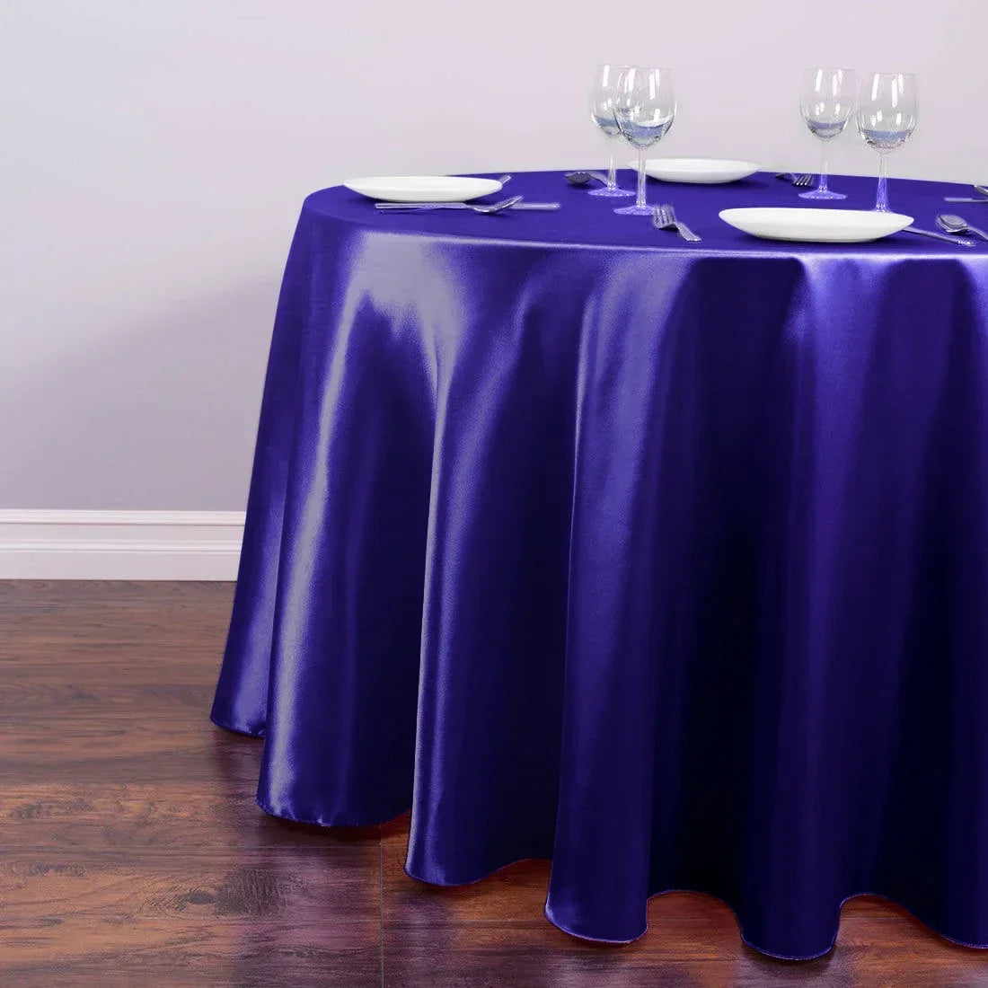 Nappe ronde en Satin, tissu lisse et brillant