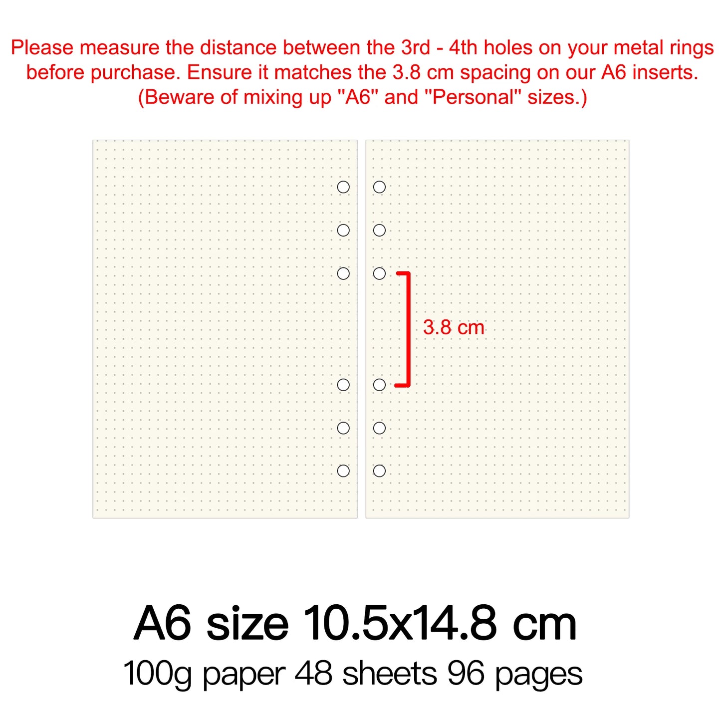 Classeur à anneaux de haute qualité, carnet de notes personnel A5, A6, A7, A8, recharges, feuilles mobiles, spirale, agenda, planificateur, noyau interne, papier 100g
