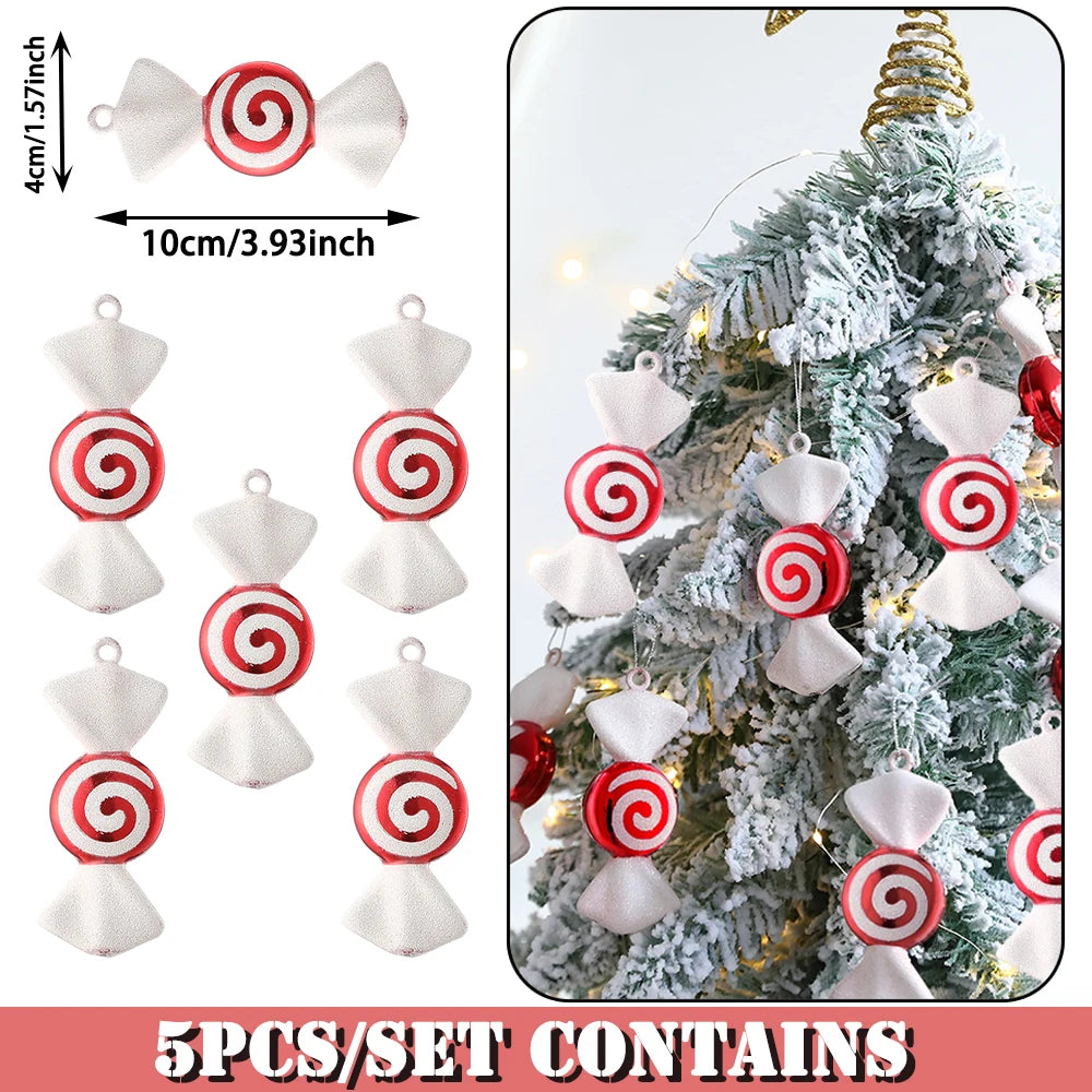 Mélange de cannes de bonbon de Noël mignonnes, sucette, arbre de Noël, ornement de Noël, décoration de la maison, décor de Noel, 2023