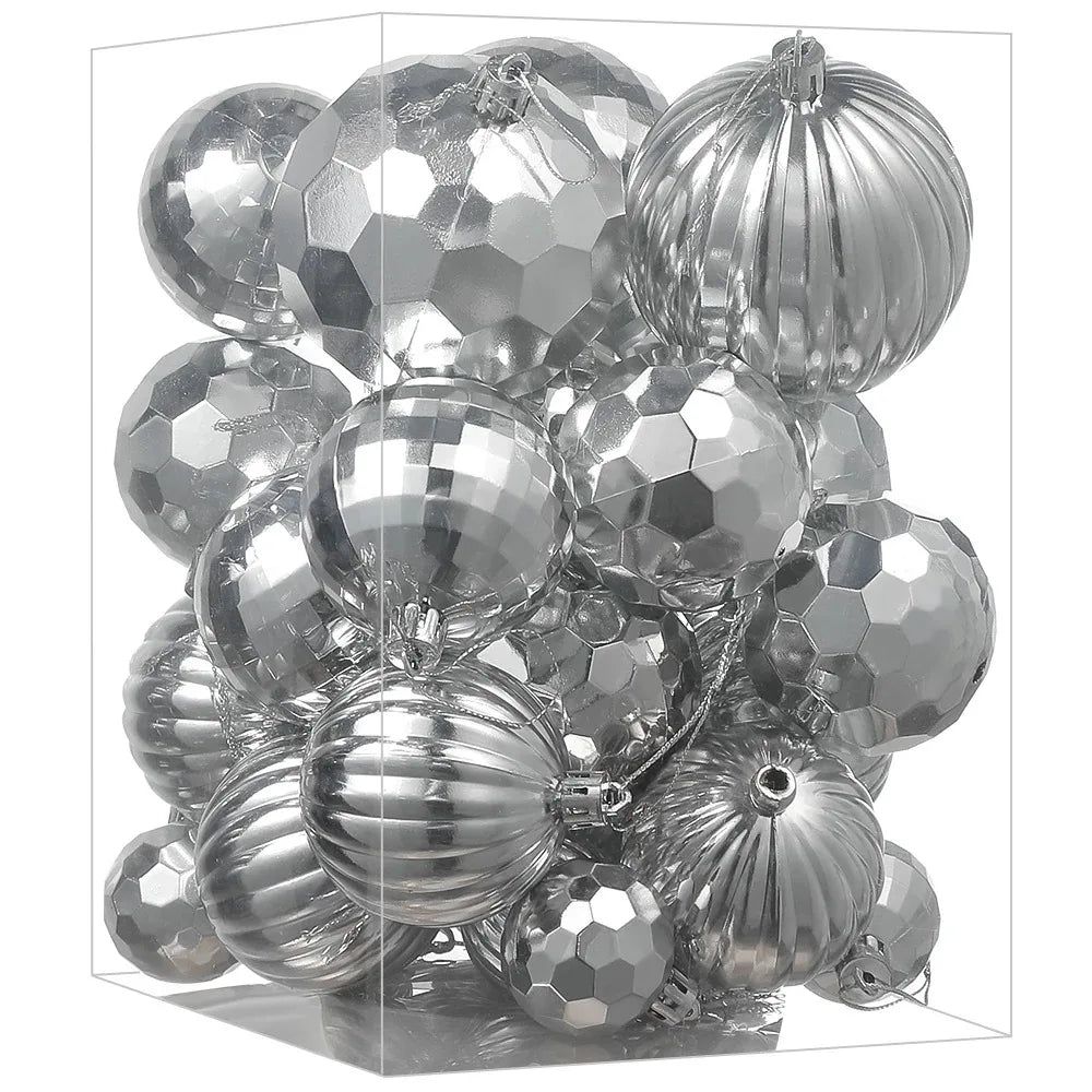 30 pièces 4-8CM grandes boules de Noël suspendues arbre de Noël pendentif