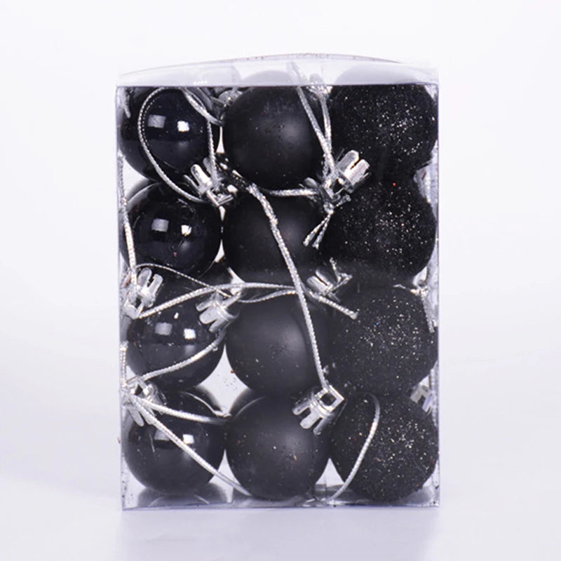 24 pièces boules de noël