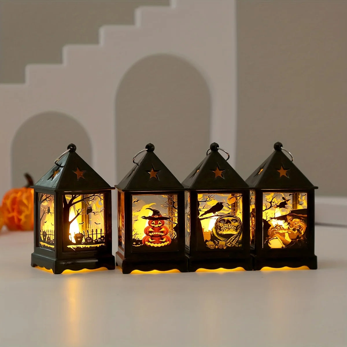 Lampe à Huile LED pour Halloween,  Lanterne