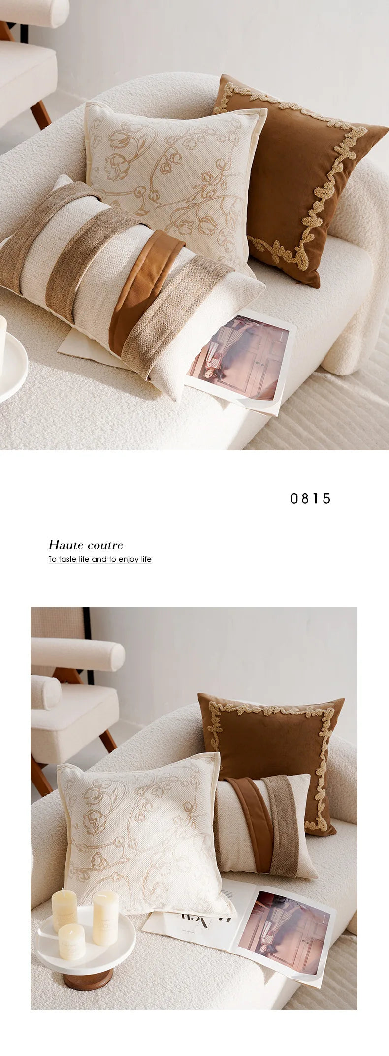 Housse de coussin de luxe légère, 30x50/45x45CM