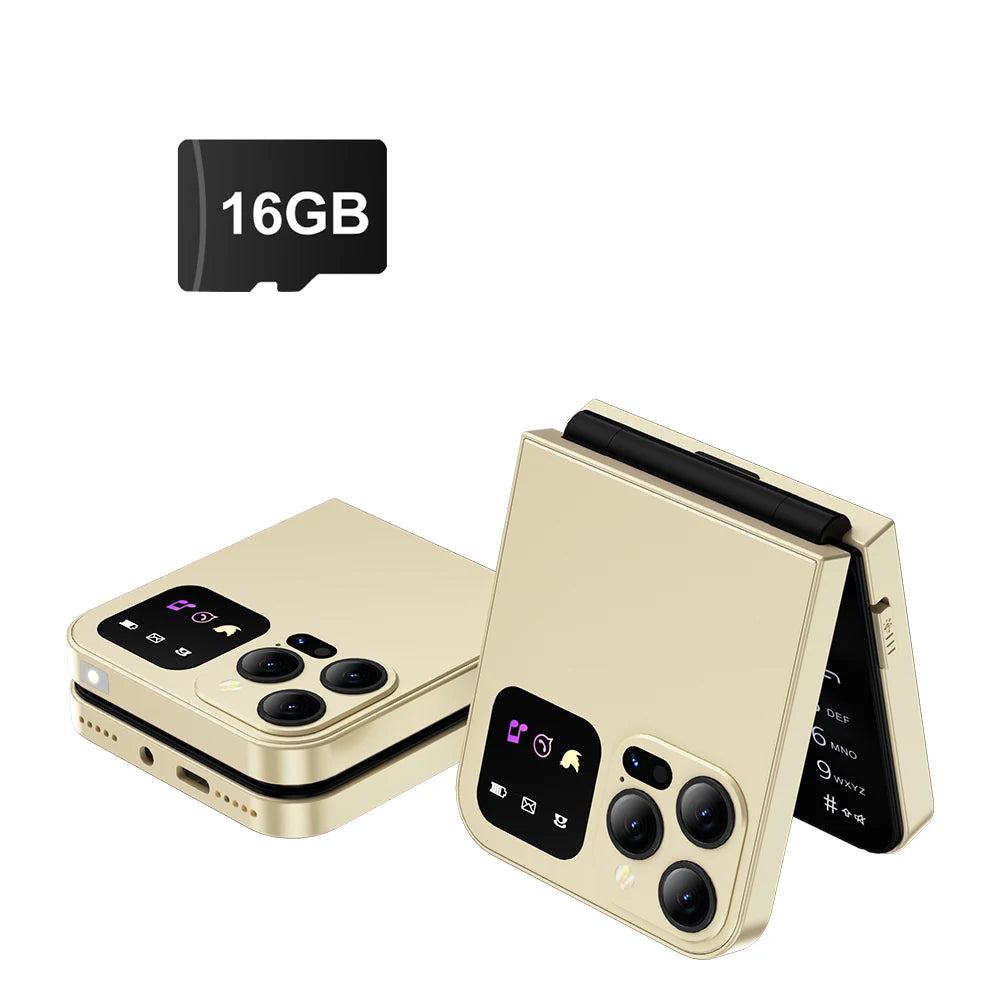 Servo A50 pro Flip téléphone portable Dual Sim GSM lampe de poche enregistrement automatique des appels 2,4 pouces écran pliable type C