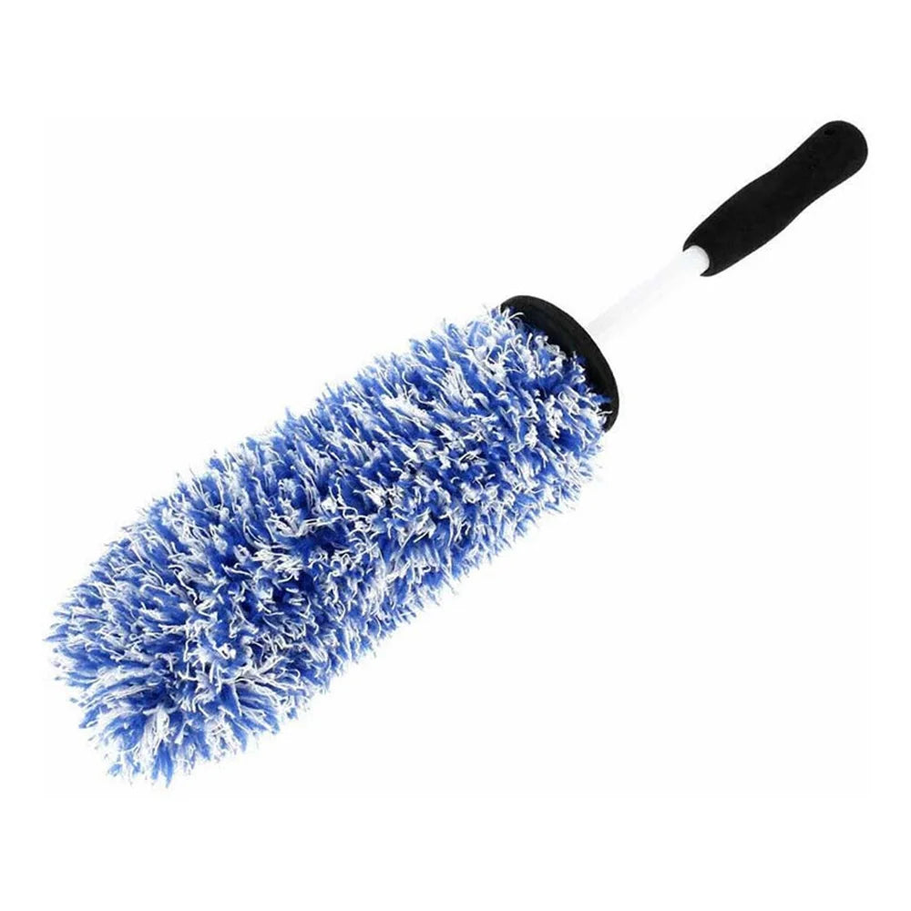 Brosse de nettoyage de pneus de jante de roue de voiture, nettoyeur de poils souples, anti-rayures, outil de lavage de détail automobile flexible pour tous les types de roues