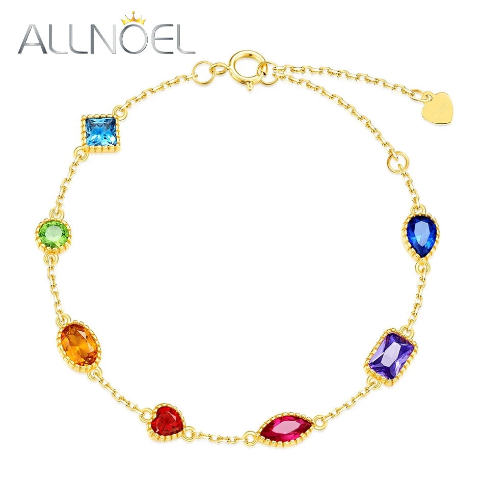 ALLNOEL-Bracelet pour Femme, Pierres Colorées